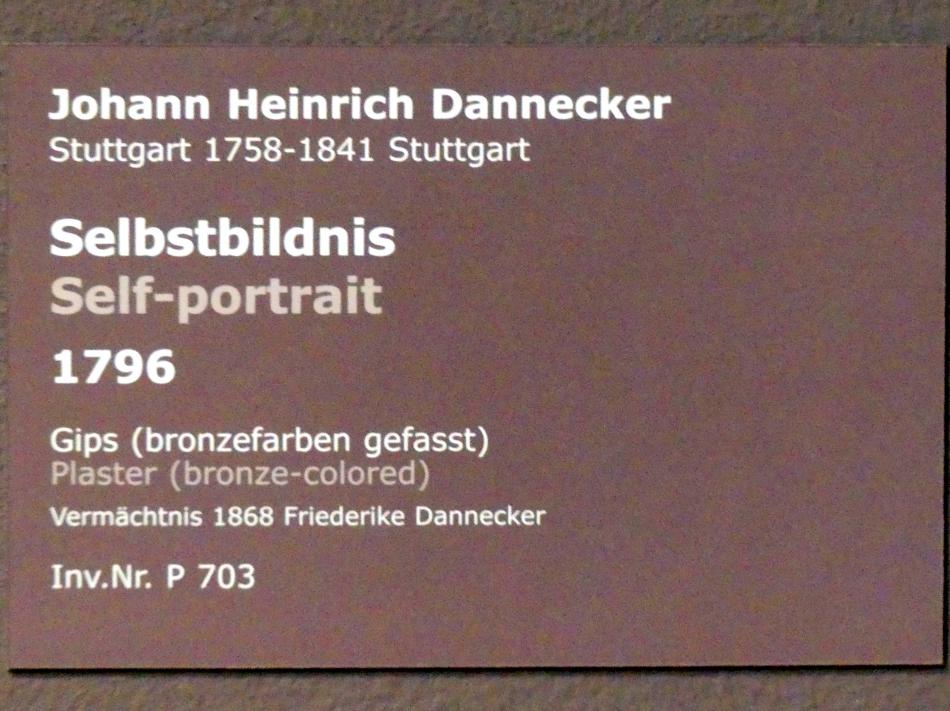 Johann Heinrich Dannecker (1787–1819), Selbstbildnis, Stuttgart, Staatsgalerie, Europäische Malerei und Skulptur 10, 1796, Bild 4/4