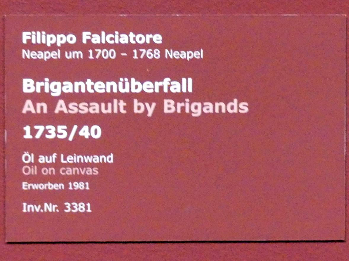 Filippo Falciatore (1737), Brigantenüberfall, Stuttgart, Staatsgalerie, Italienische Malerei 2, 1735–1740, Bild 2/3