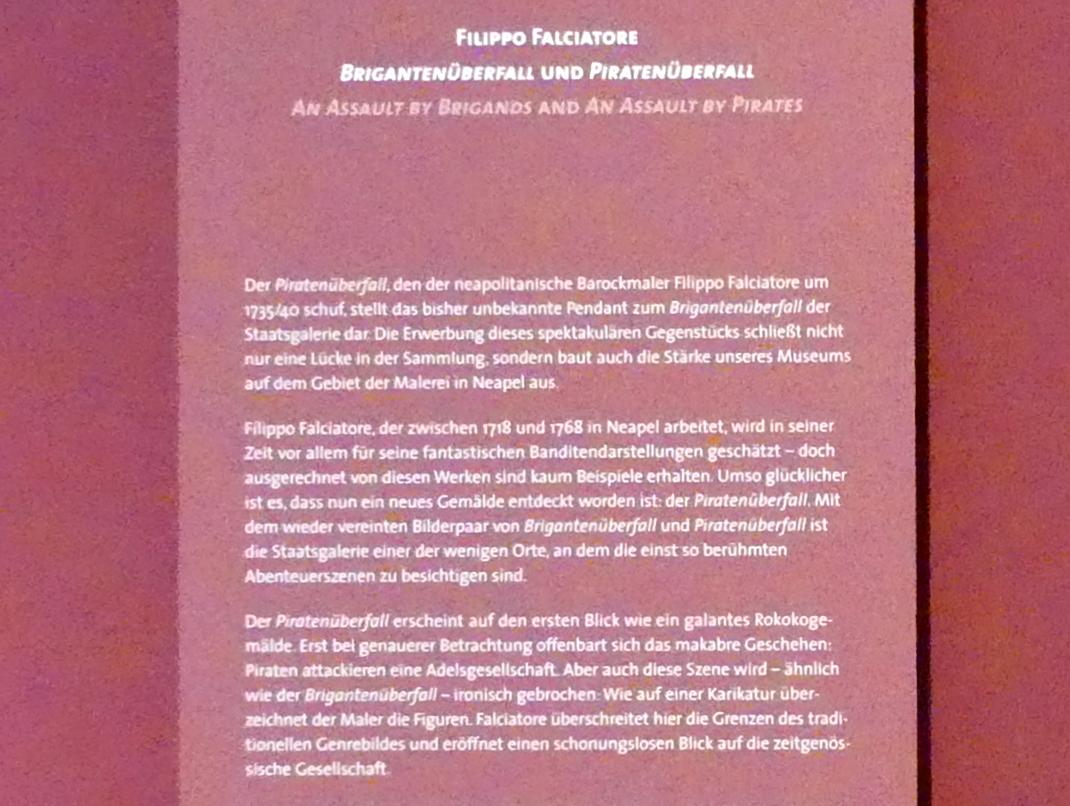 Filippo Falciatore (1737), Brigantenüberfall, Stuttgart, Staatsgalerie, Italienische Malerei 2, 1735–1740, Bild 3/3