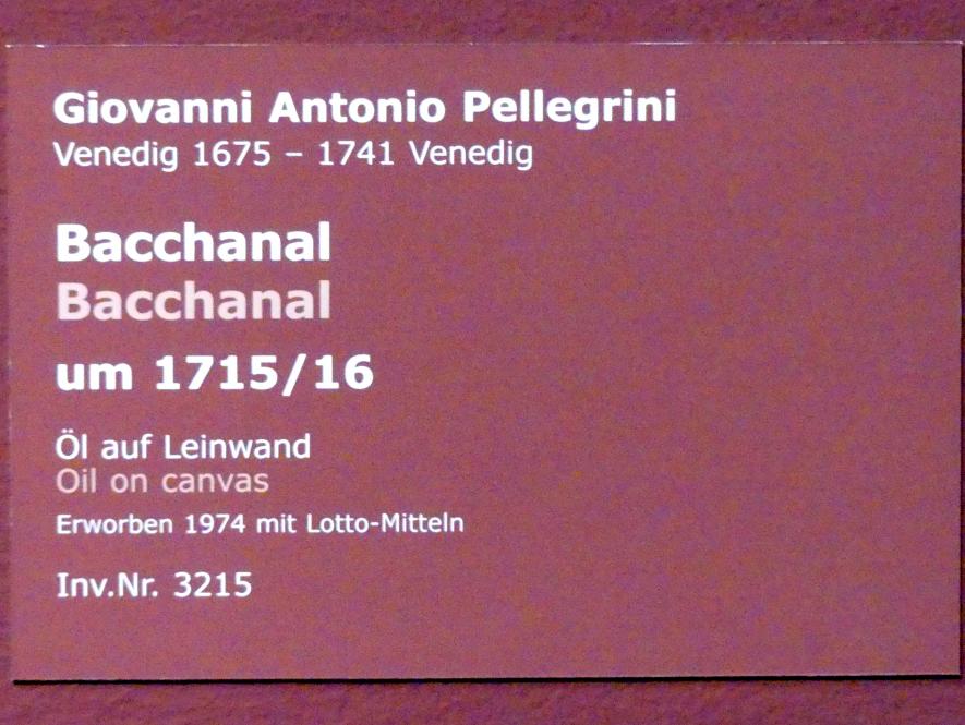 Giovanni Antonio Pellegrini (1710–1736), Bacchanal, Stuttgart, Staatsgalerie, Italienische Malerei 3, um 1715–1716, Bild 2/2