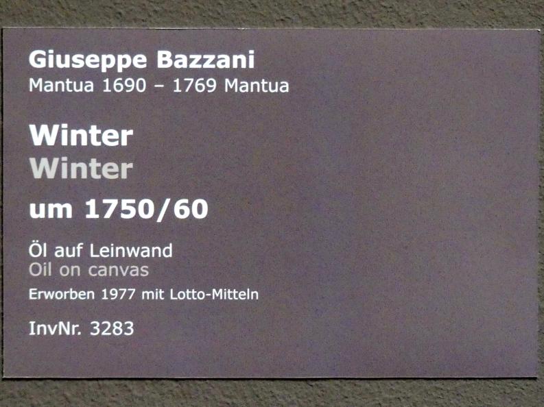 Giuseppe Bazzani (1735–1755), Winter, Stuttgart, Staatsgalerie, Italienische Malerei 5, um 1750–1760, Bild 2/2
