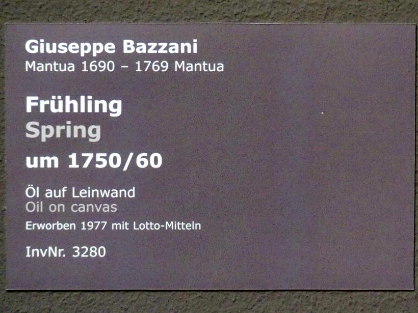 Giuseppe Bazzani (1735–1755), Frühling, Stuttgart, Staatsgalerie, Italienische Malerei 5, um 1750–1760, Bild 2/2
