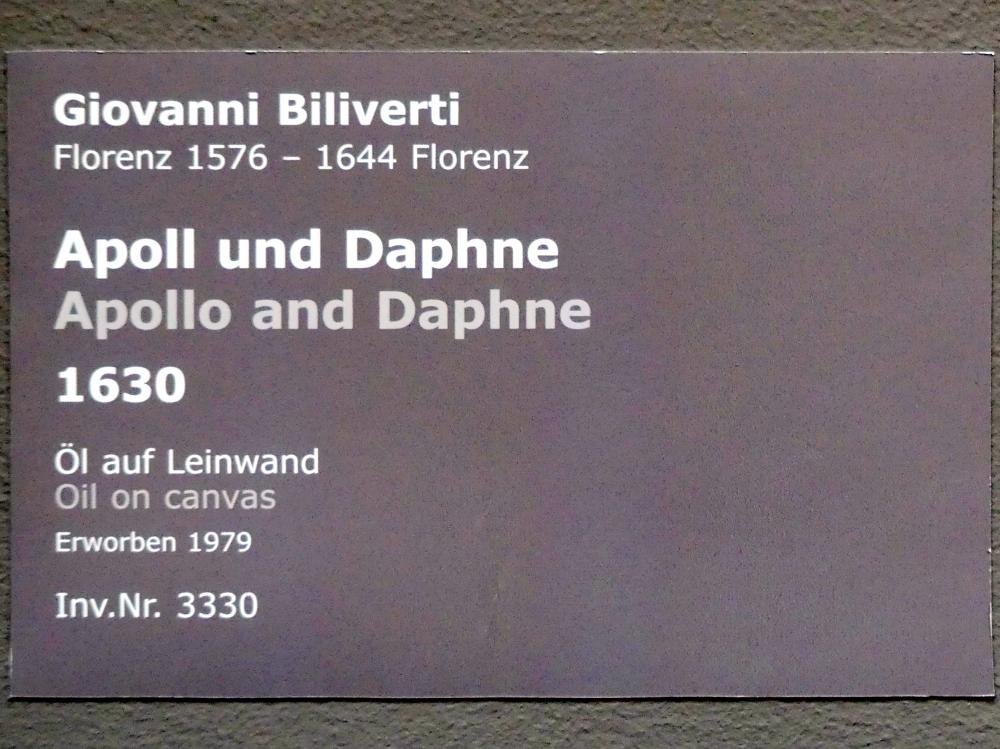 Giovanni Biliverti (1615–1630), Apoll und Daphne, Stuttgart, Staatsgalerie, Italienische Malerei 5, 1630, Bild 2/2