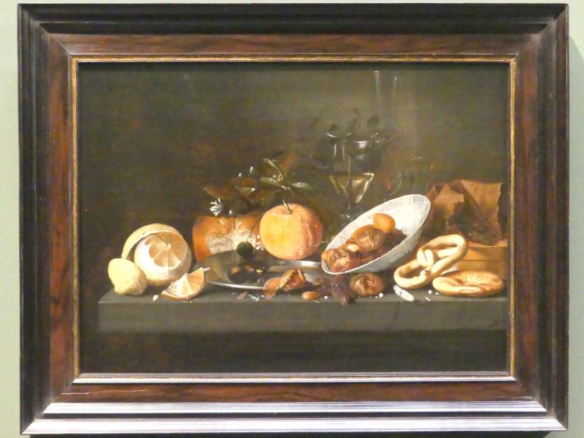 Jan Davidsz. de Heem (1634–1684), Stillleben mit Früchten und Brezeln, Stuttgart, Staatsgalerie, Niederländische Malerei 4, 2. Hälfte 17. Jhd.