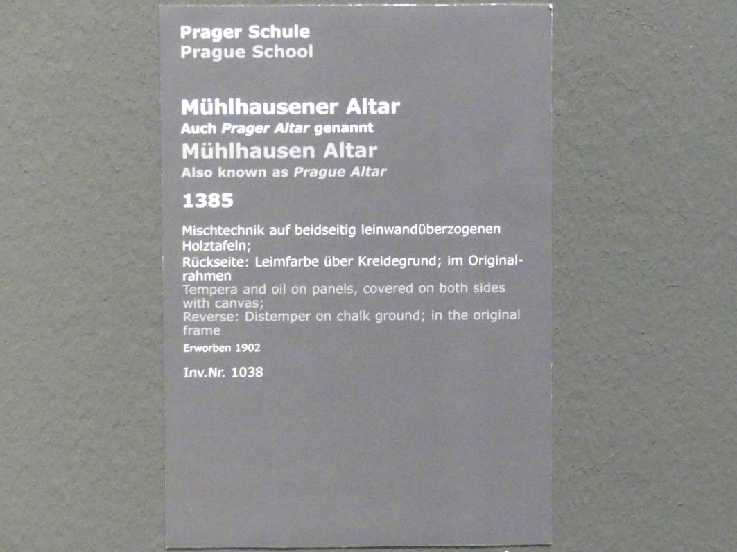 Mühlhausener Altar, Mühlhausen am Neckar, Veitskapelle, jetzt Stuttgart, Staatsgalerie, Altdeutsche Malerei 1, 1385, Bild 3/4