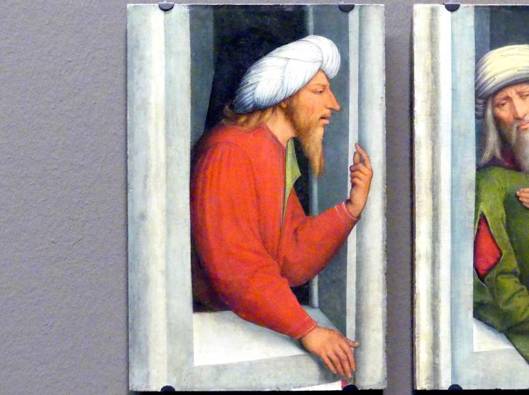 Meister des Pfullendorfer Altars (1500), Pfullendorfer Altar - Vier Propheten in Halbfigur (Fragmente), Pfullendorf, Stadtpfarrkirche St. Jakob, jetzt Stuttgart, Staatsgalerie, Altdeutsche Malerei 3, um 1500, Bild 2/6