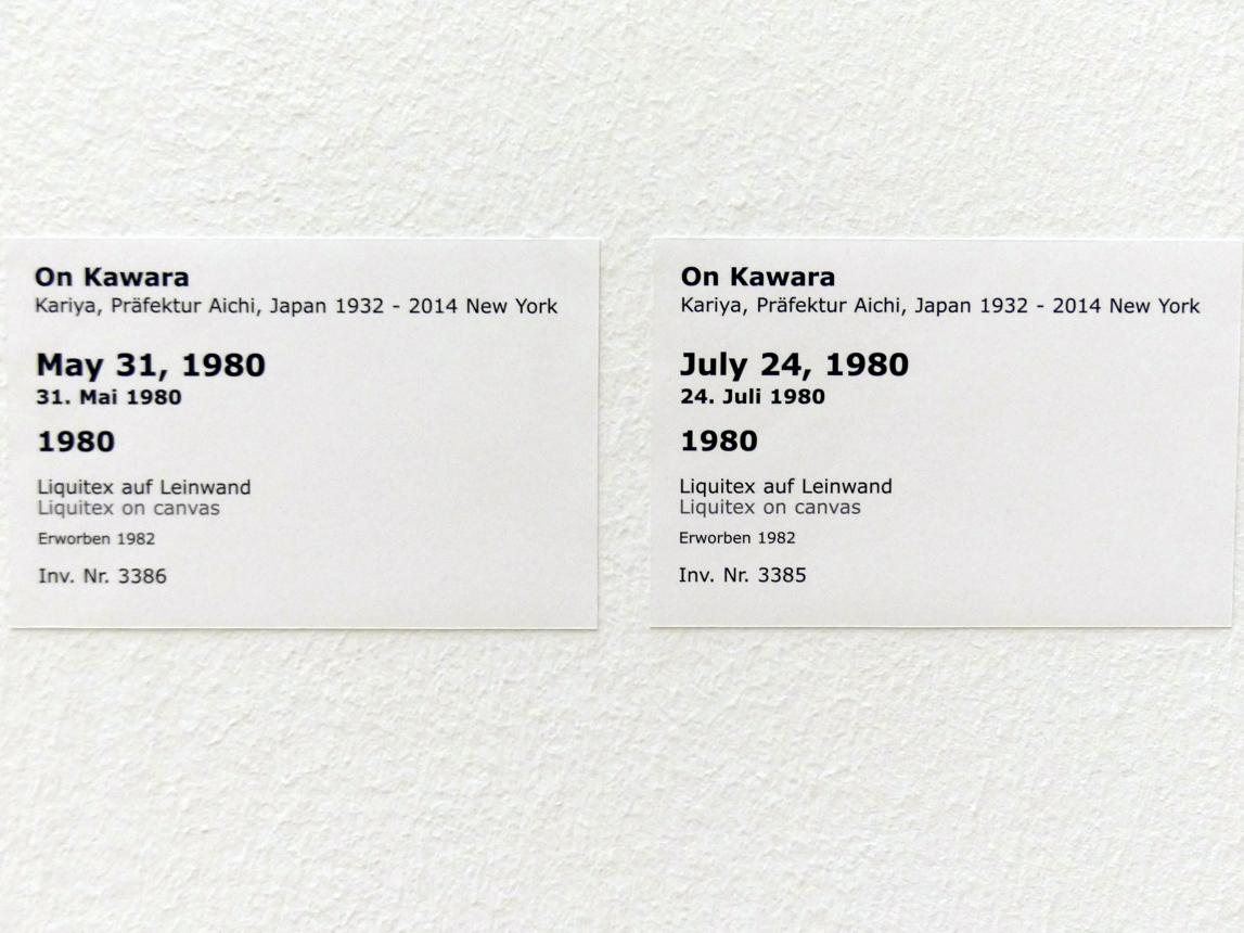 On Kawara (1966–2000), July 24, 1980 - 24. Juli 1980, Stuttgart, Staatsgalerie, Internationale Malerei, Skulptur und Gegenwartskunst 1, 1980, Bild 2/2