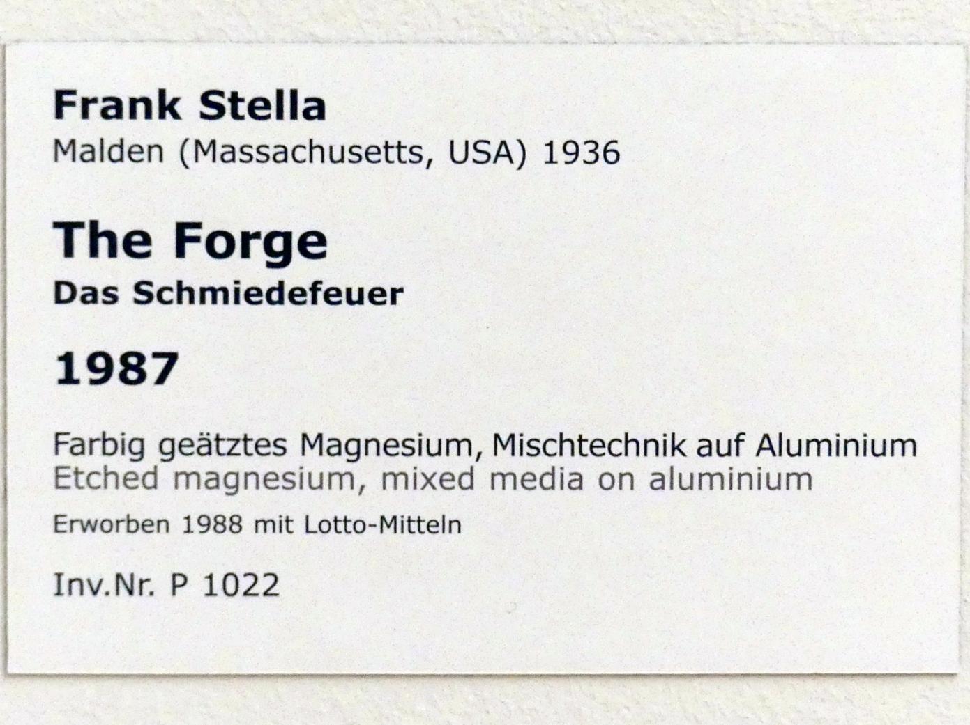 Frank Stella (1959–2001), The Forge - Das Schmiedefeuer, Stuttgart, Staatsgalerie, Internationale Malerei, Skulptur und Gegenwartskunst 2, 1987, Bild 4/4