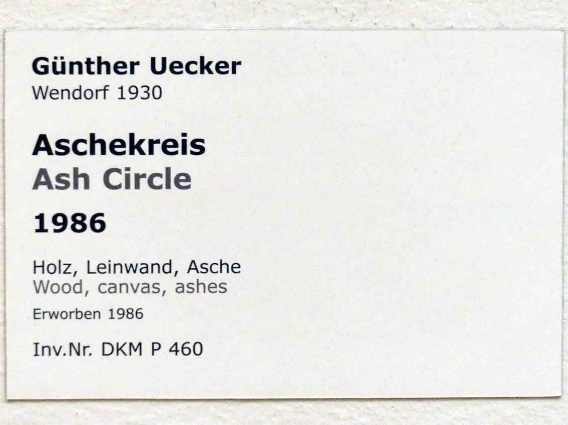 Günther Uecker (1960–2008), Aschekreis, Stuttgart, Staatsgalerie, Internationale Malerei, Skulptur und Gegenwartskunst 4, 1986, Bild 2/2