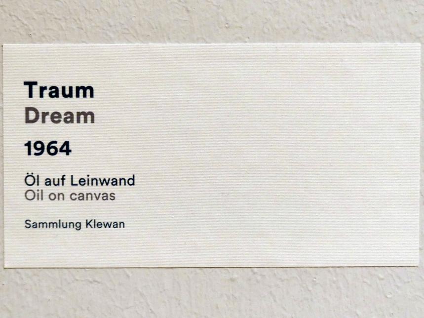 Maria Lassnig (1945–2011), Traum, Stuttgart, Staatsgalerie, Ausstellung "Maria Lassnig - Die Sammlung Klewan" vom 14.03.-28.07.2019, 1964, Bild 2/2