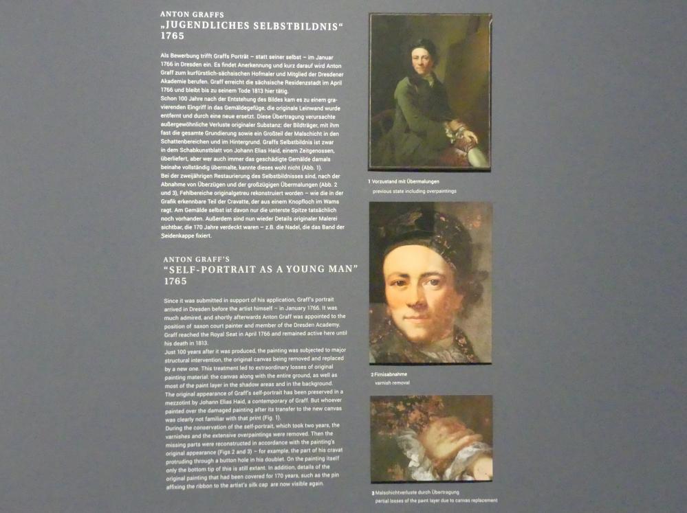 Anton Graff (1761–1807), Jugendliches Selbstporträt, Dresden, Gemäldegalerie Alte Meister, Ausstellung "Anton Graff (1736–1813) – Porträts" vom 13.03.-16.06.2019, 1765, Bild 3/3