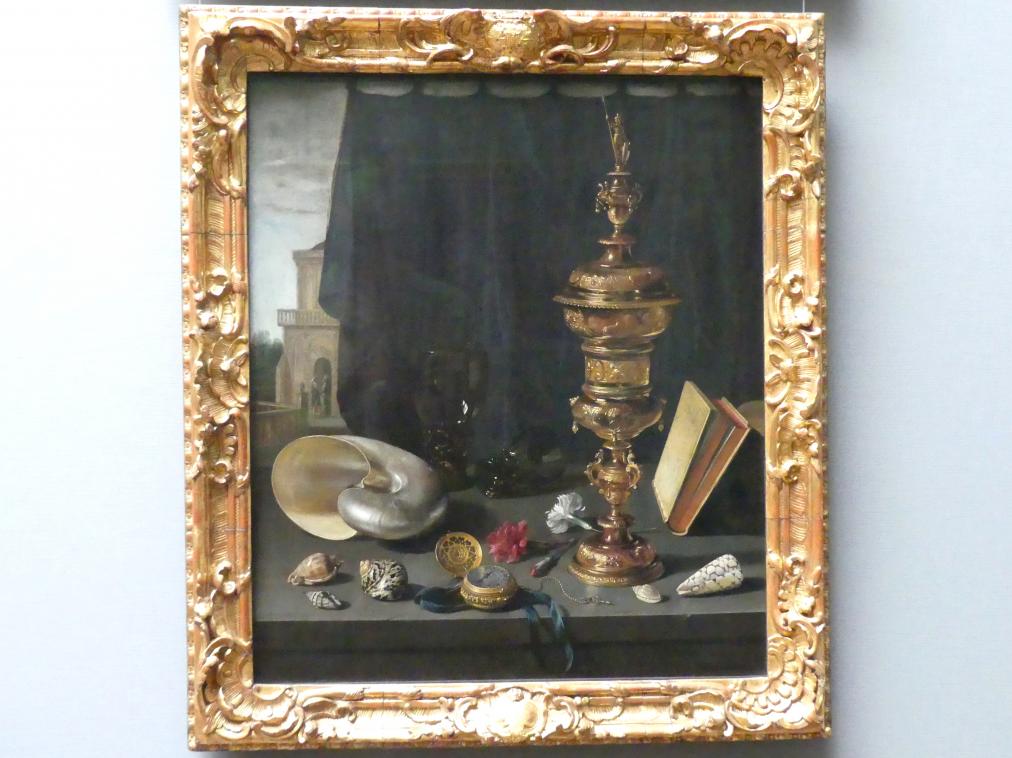 Pieter Claesz (1623–1660), Stillleben mit hohem goldenen Pokal, Dresden, Gemäldegalerie Alte Meister, 2. OG: Stillleben, 1624