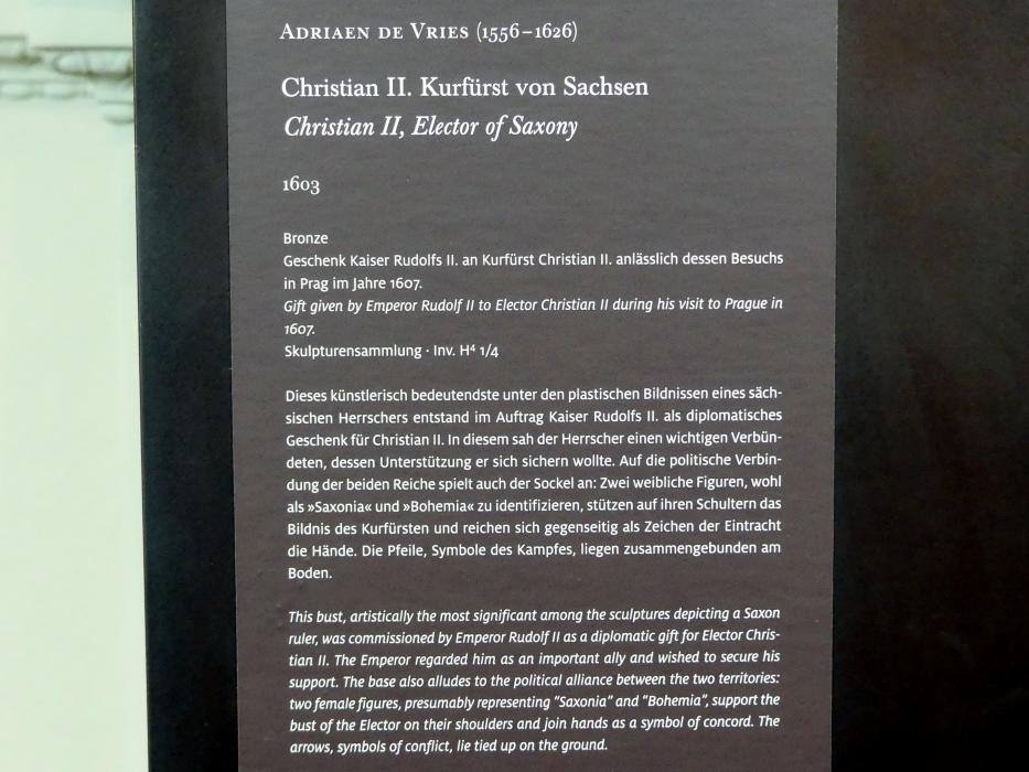 Adriaen de Vries (1587–1621), Christian II. Kurfürst von Sachsen, Dresden, Gemäldegalerie Alte Meister, 1. OG: Skulpturen 15.-18. Jahrhundert, 1603, Bild 4/4