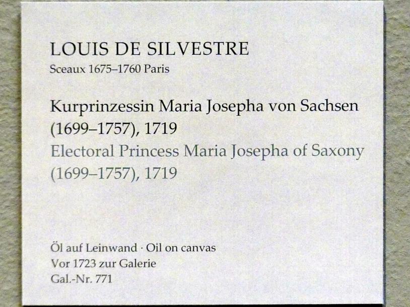 Louis de Silvestre (1717–1746), Kurprinzessin Maria Josepha von Sachsen (1699-1757), Dresden, Gemäldegalerie Alte Meister, 1. OG: Skulpturen 15.-18. Jahrhundert, 1719, Bild 2/2