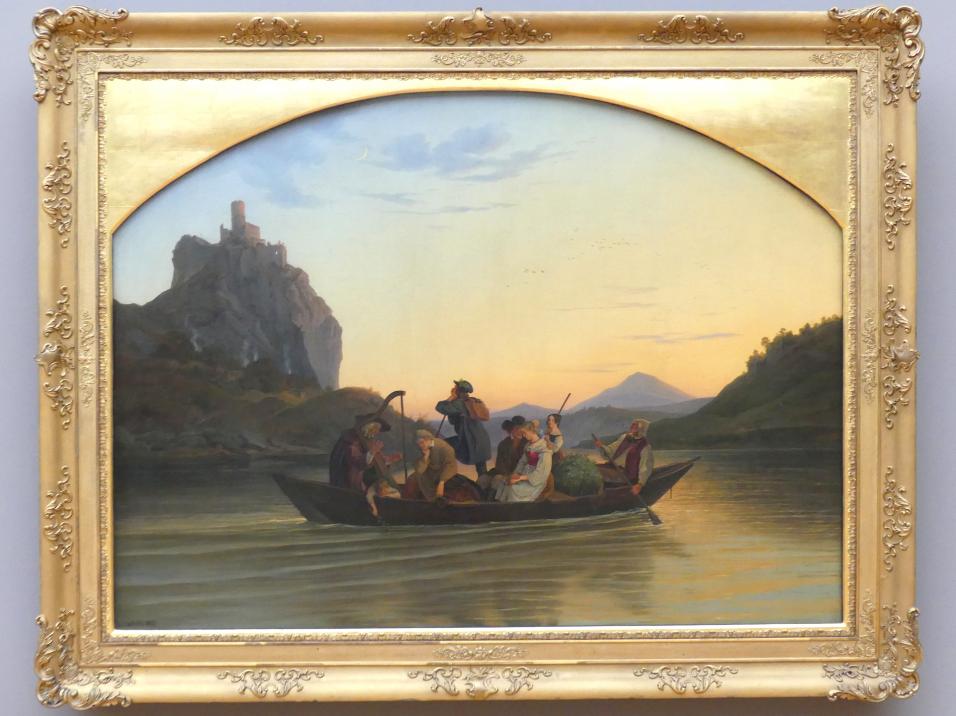 Ludwig Richter: Die Überfahrt am Schreckenstein, 1837, Bild 1/2