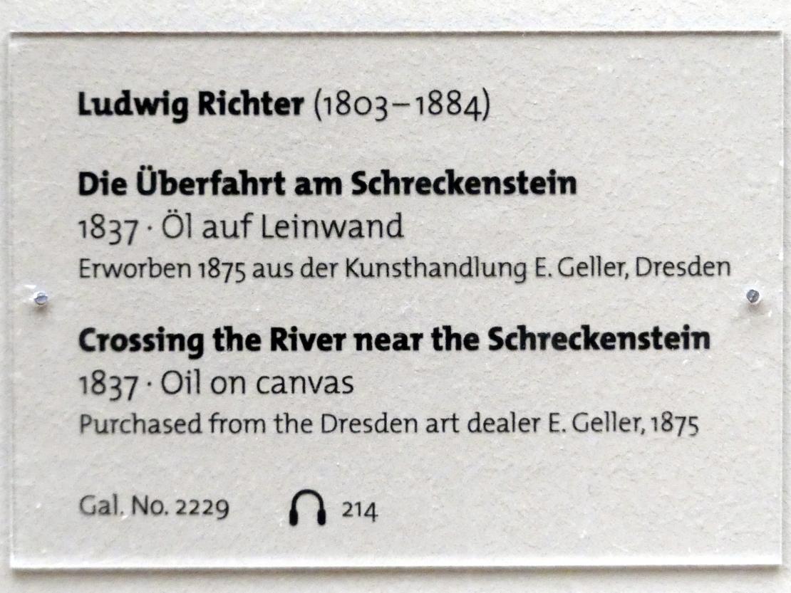 Ludwig Richter: Die Überfahrt am Schreckenstein, 1837, Bild 2/2