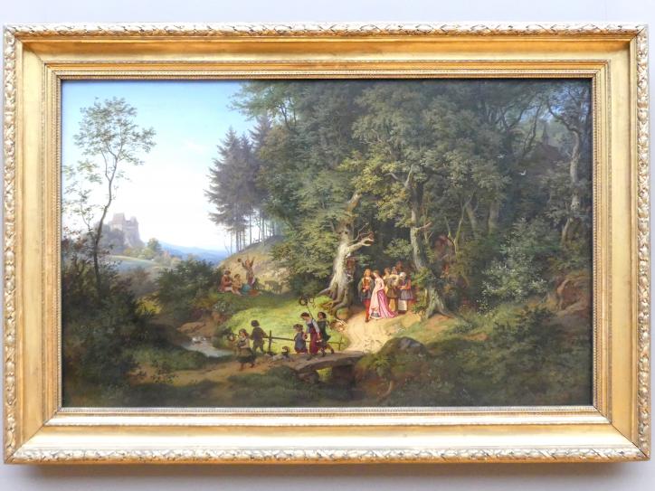 Ludwig Richter: Der Brautzug im Frühling, 1847, Bild 1/2