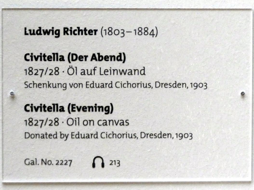 Ludwig Richter: Civitella (Der Abend), 1827 - 1828, Bild 2/2