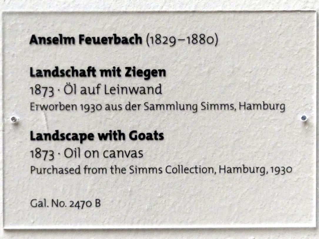 Anselm Feuerbach (1846–1878), Landschaft mit Ziegen, Dresden, Albertinum, Galerie Neue Meister, 2. Obergeschoss, Saal 6, 1873, Bild 2/2