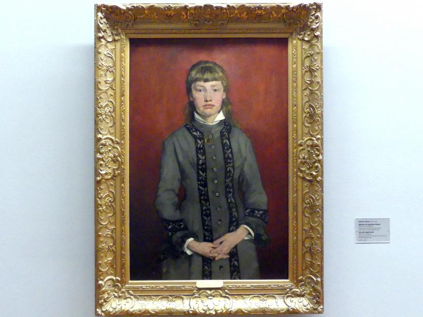 Wilhelm Trübner (1871–1914), Mädchen mit gefalteten Händen, Dresden, Albertinum, Galerie Neue Meister, 2. Obergeschoss, Saal 7, 1878