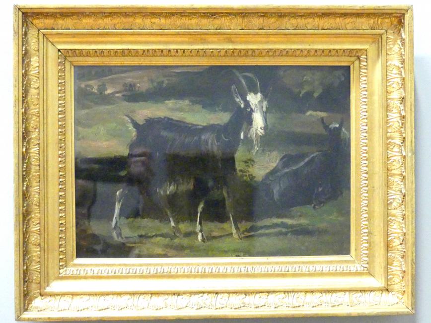 Christian Friedrich Gille (1831–1867), Ziegen auf der Wiese, Dresden, Albertinum, Galerie Neue Meister, 2. Obergeschoss, Saal 9, um 1850