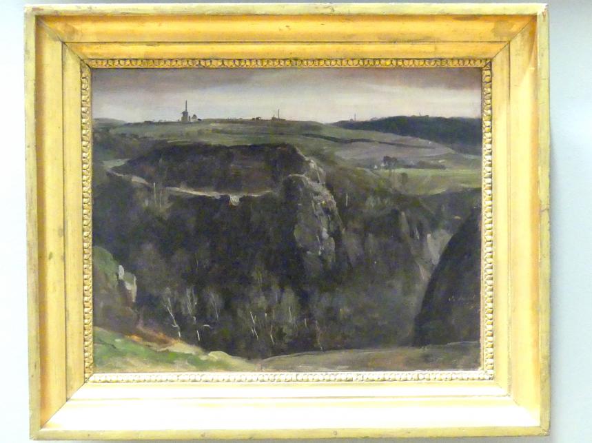 Christian Friedrich Gille (1831–1867), Felsenlandschaft (Plauenscher Grund), Dresden, Albertinum, Galerie Neue Meister, 2. Obergeschoss, Saal 9, 1865