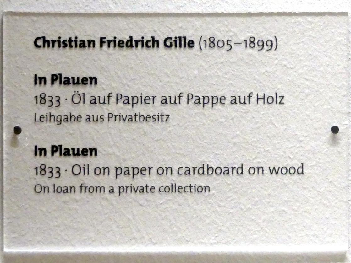 Christian Friedrich Gille (1831–1867), in Plauen, Dresden, Albertinum, Galerie Neue Meister, 2. Obergeschoss, Saal 9, 1833, Bild 2/2