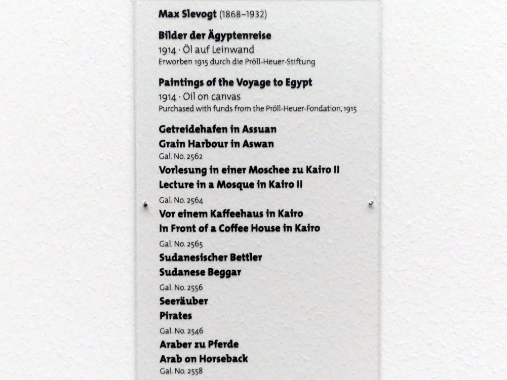 Max Slevogt (1886–1931), Sudanesischer Bettler, Dresden, Albertinum, Galerie Neue Meister, 2. Obergeschoss, Saal 12, 1914, Bild 2/2