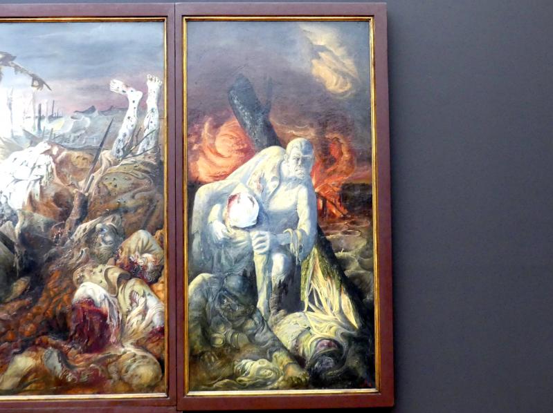 Otto Dix (1913–1949), Der Krieg (Triptychon), Dresden, Albertinum, Galerie Neue Meister, 2. Obergeschoss, Saal 15, 1929–1932, Bild 4/6