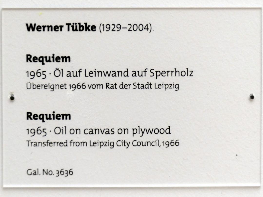 Werner Tübke (1956–1975), Requiem, Dresden, Albertinum, Galerie Neue Meister, 2. Obergeschoss, Saal 16, 1965, Bild 2/2