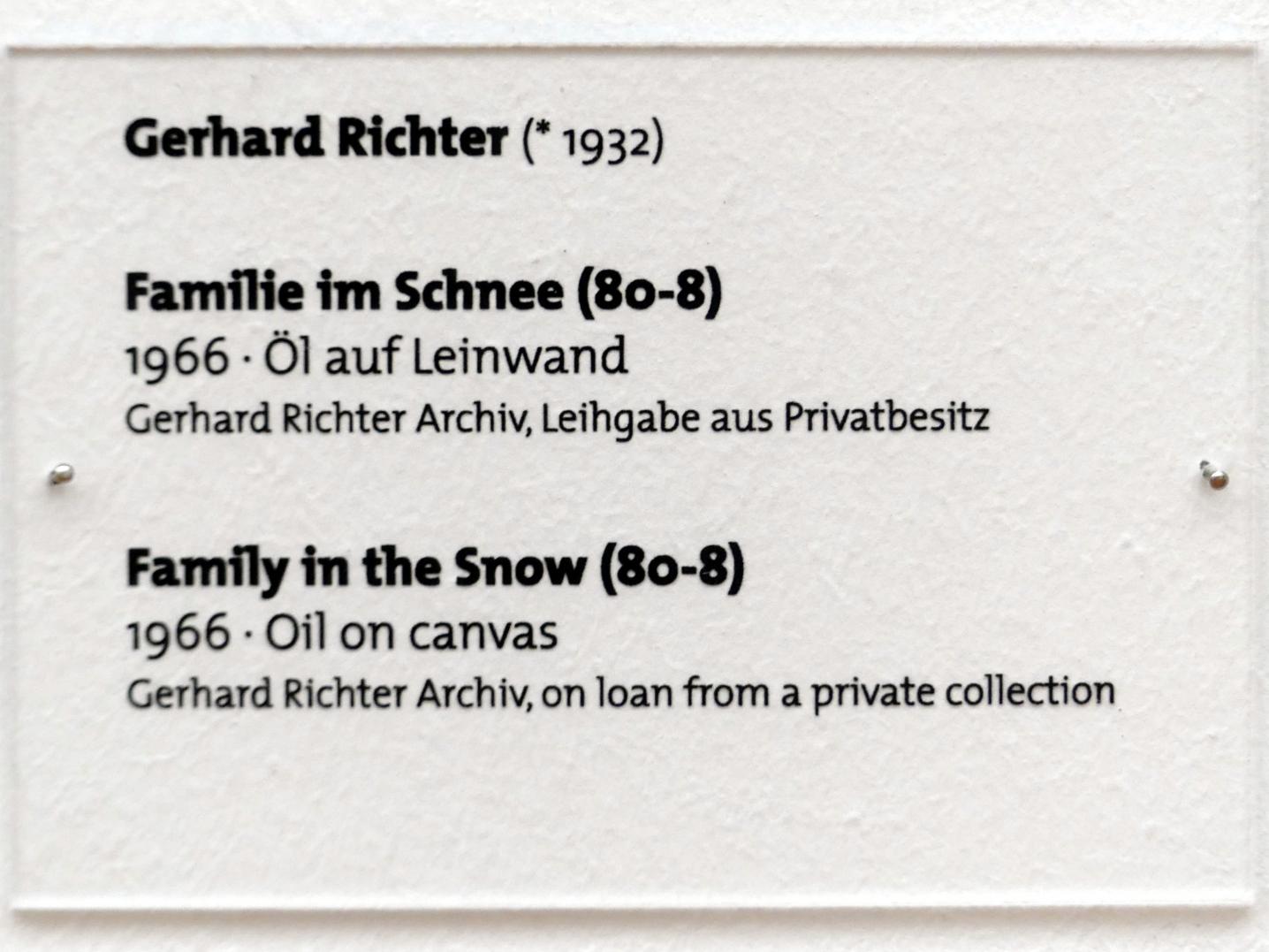 Gerhard Richter (1963–2020), Familie im Schnee (80-8), Dresden, Albertinum, Galerie Neue Meister, 2. Obergeschoss, Saal 20, 1966, Bild 2/2