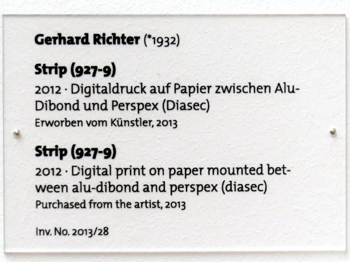 Gerhard Richter (1963–2020), Strip (927-9), Dresden, Albertinum, Galerie Neue Meister, 2. Obergeschoss, Saal 20, 2012, Bild 2/2