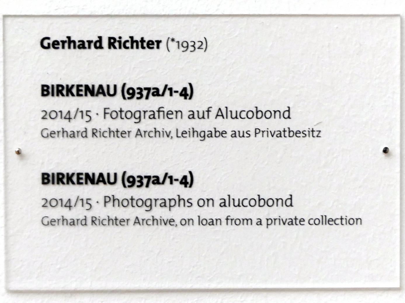 Gerhard Richter (1963–2020), BIRKENAU (937a/1-4), Dresden, Albertinum, Galerie Neue Meister, 2. Obergeschoss, Saal 21, 2014–2015, Bild 6/6