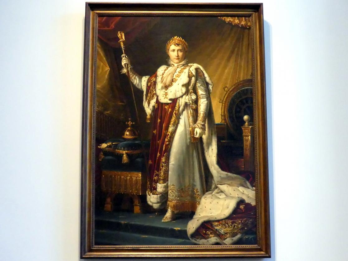 François Gérard (1794–1824), Napoleon I. im Krönungsornat, Dresden, Albertinum, Galerie Neue Meister, 1. Obergeschoss, Mosaiksaal, 1810