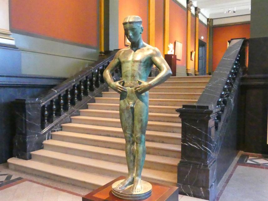 Sascha Schneider (1894–1913), Gürtelbinder, Dresden, Albertinum, Galerie Neue Meister, 1. Obergeschoss, Klingersaal, 1913, Bild 2/4