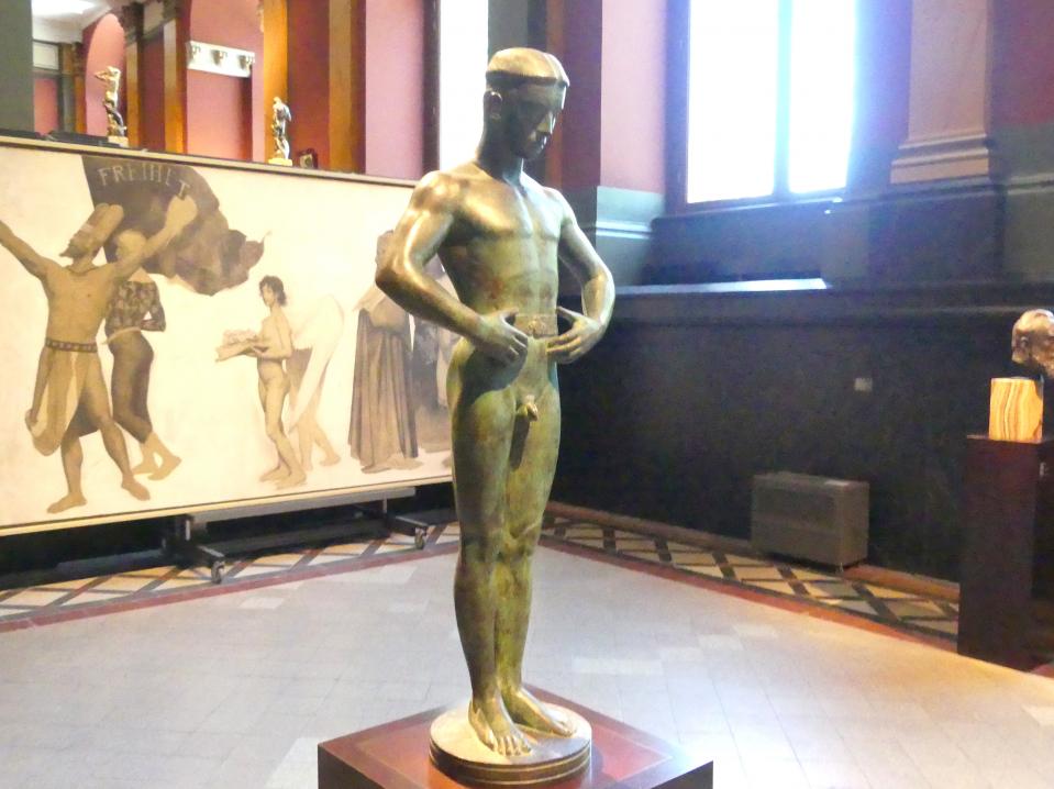 Sascha Schneider (1894–1913), Gürtelbinder, Dresden, Albertinum, Galerie Neue Meister, 1. Obergeschoss, Klingersaal, 1913, Bild 3/4