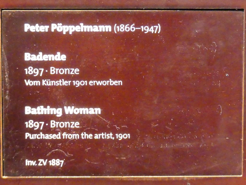Peter Pöppelmann (1897), Badende, Dresden, Albertinum, Galerie Neue Meister, 1. Obergeschoss, Klingersaal, 1897, Bild 4/4