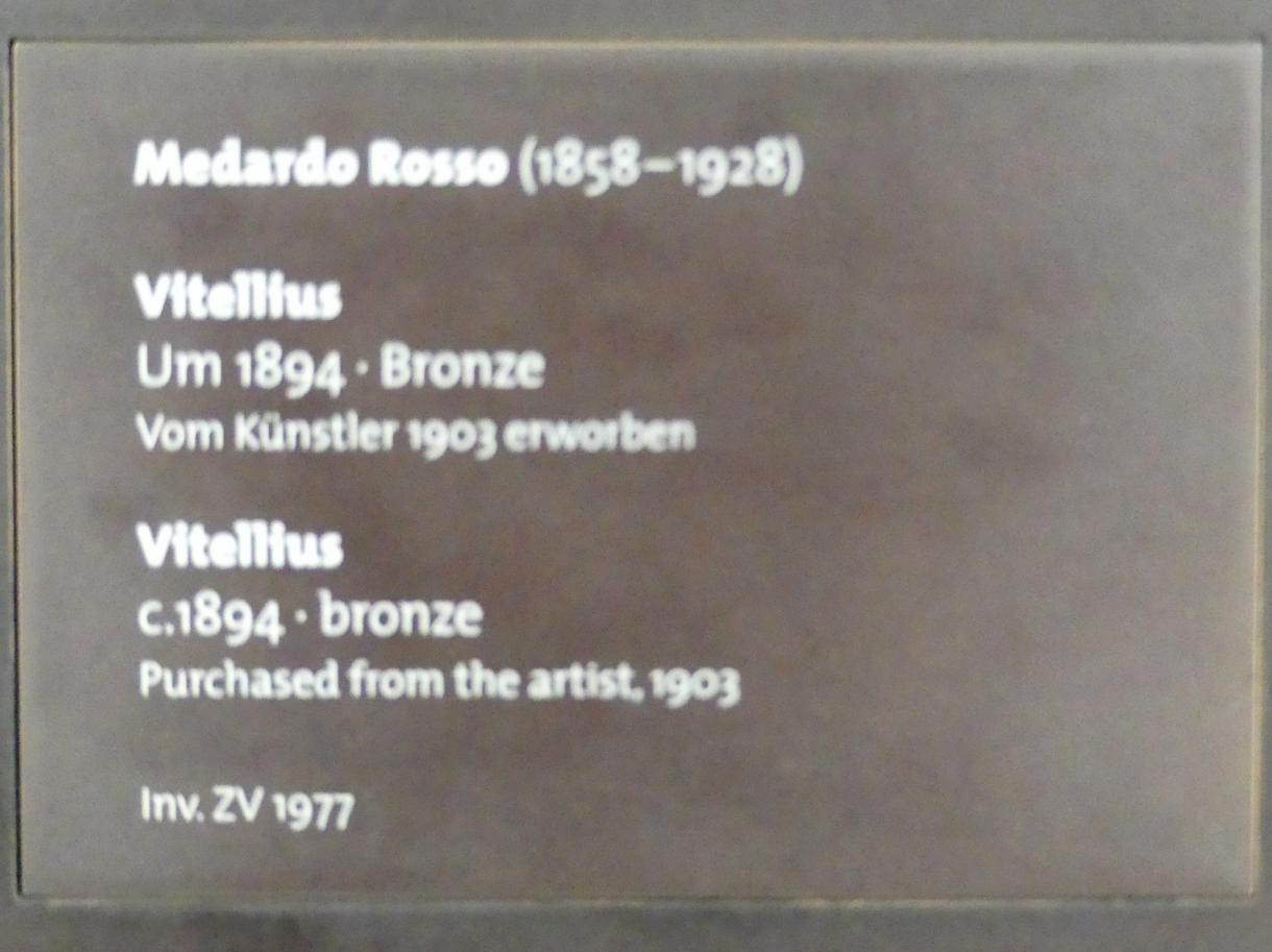 Medardo Rosso (1882–1906), Vitellius, Dresden, Albertinum, Galerie Neue Meister, Erdgeschoss, Skulpturenhalle, um 1894, Bild 2/2