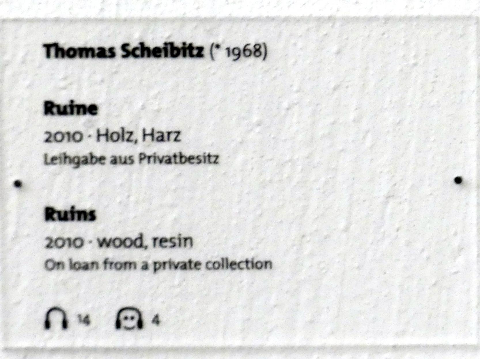 Thomas Scheibitz (1994–2019), Ruine, Dresden, Albertinum, Galerie Neue Meister, Erdgeschoss, Skulpturenhalle, 2010, Bild 2/2