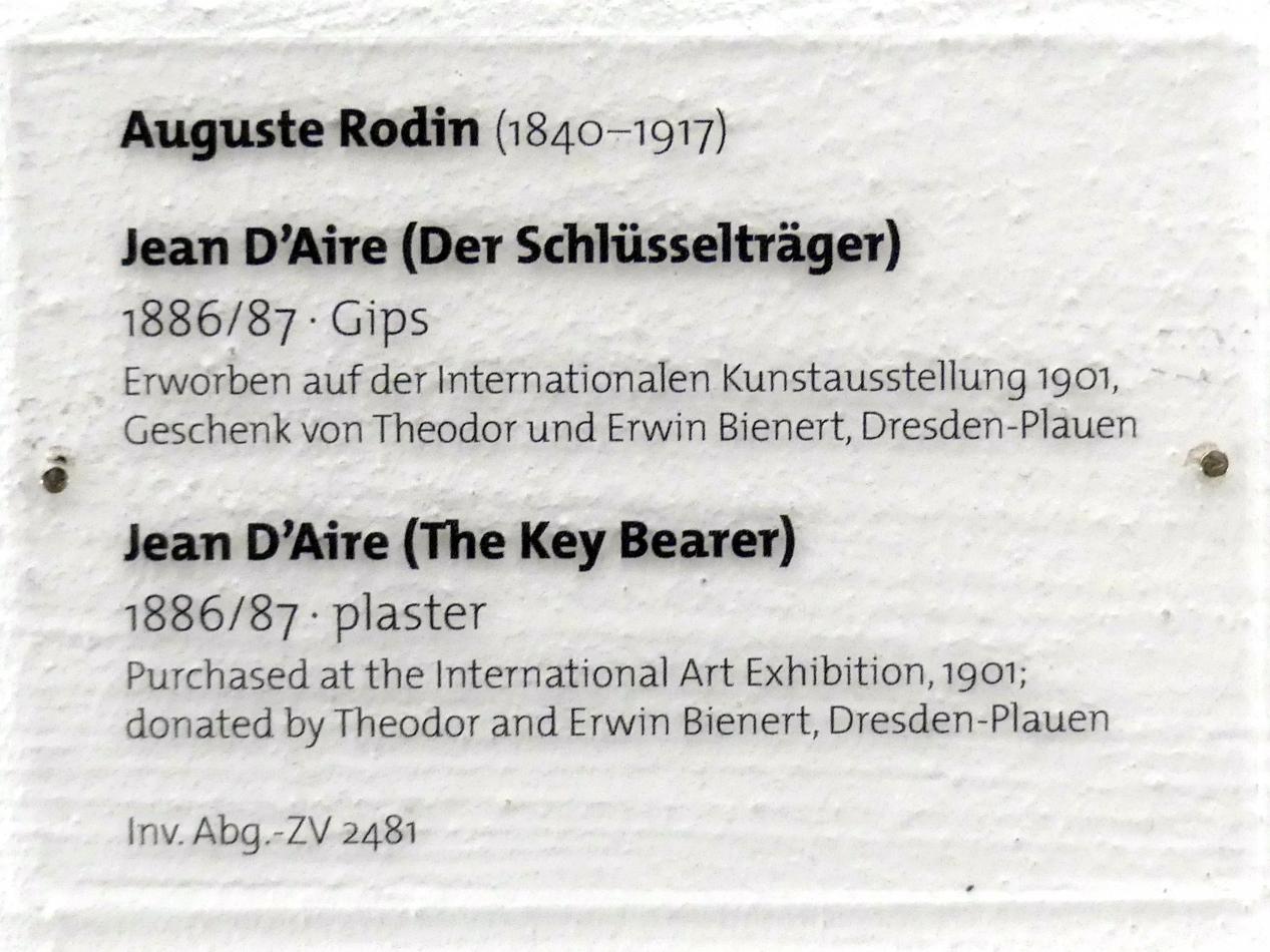 Auguste Rodin (1863–1917), Jean D'Aire (Der Schlüsselträger), Dresden, Albertinum, Galerie Neue Meister, Erdgeschoss, Skulpturenhalle, 1886–1887, Bild 4/4