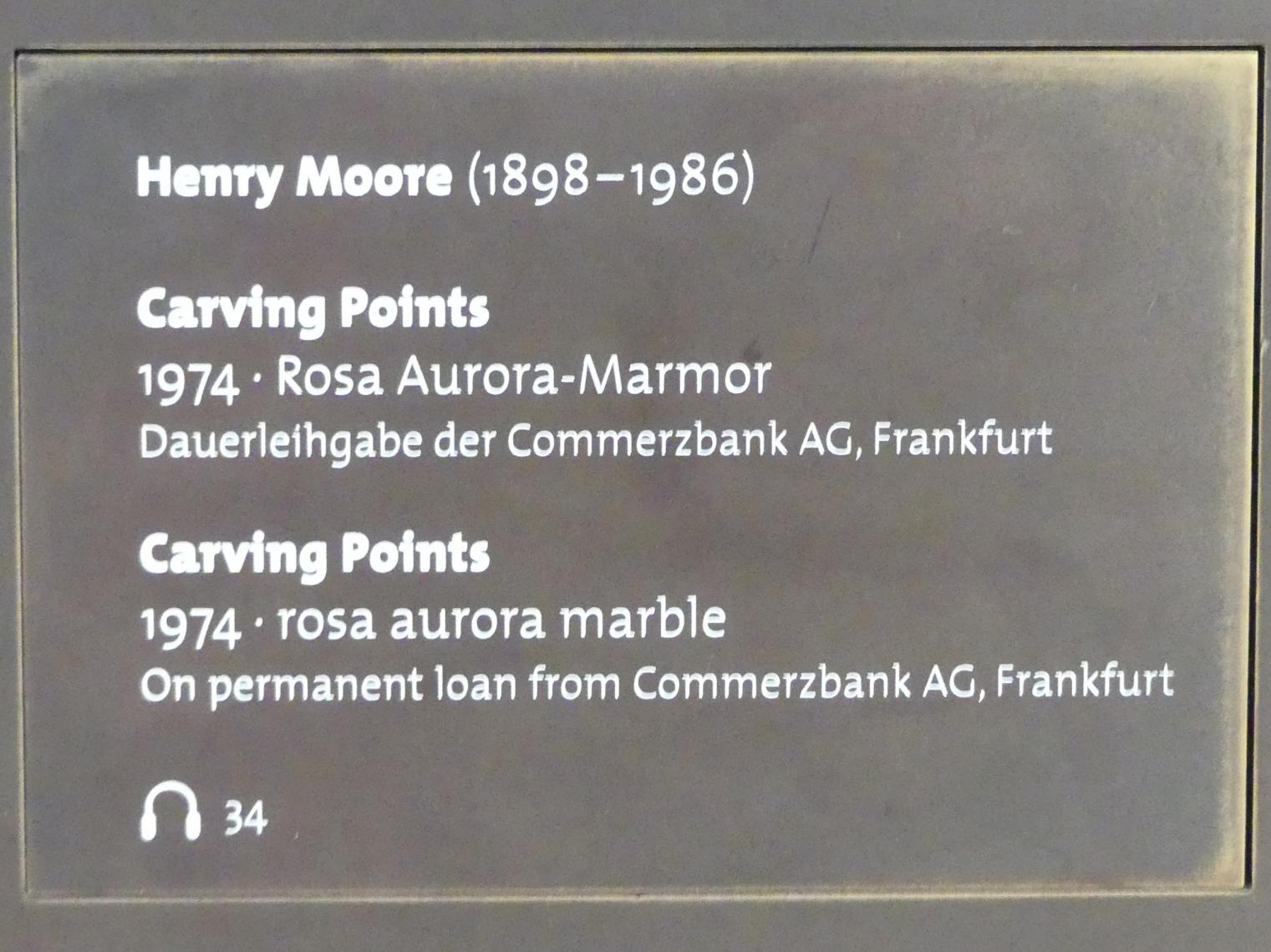 Henry Moore (1924–1982), Carving Points, Dresden, Albertinum, Galerie Neue Meister, Erdgeschoss, Skulpturenhalle, 1974, Bild 4/4