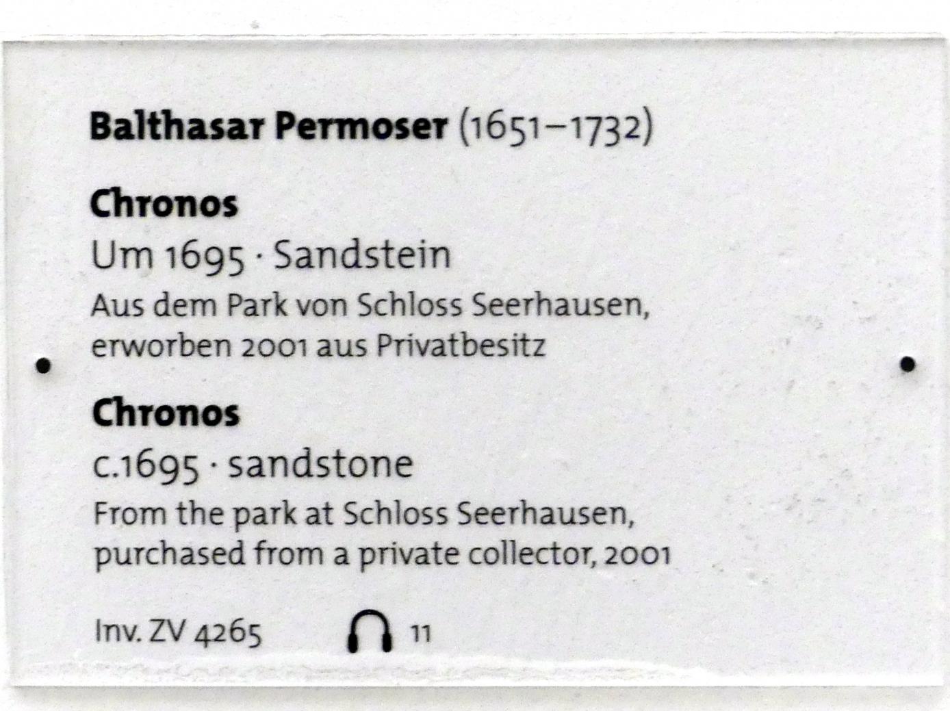 Balthasar Permoser (1676–1728), Chronos, Dresden, Albertinum, Galerie Neue Meister, Vestibül, um 1695, Bild 5/5