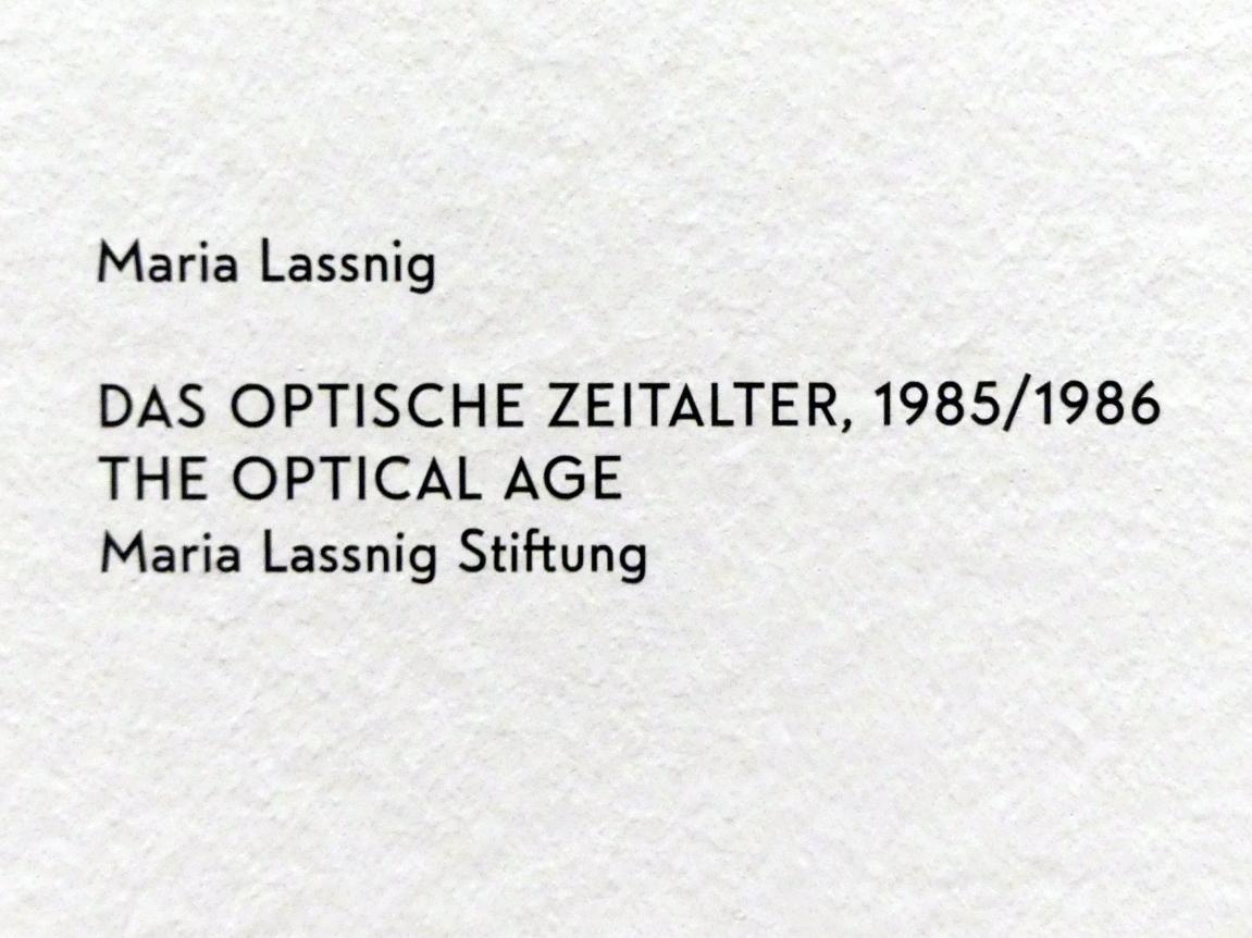Maria Lassnig (1945–2011), Das optische Zeitalter, München, Lenbachhaus, Kunstbau, Ausstellung "BODY CHECK" vom 21.05.-15.09.2019, 1985–1986, Bild 2/2