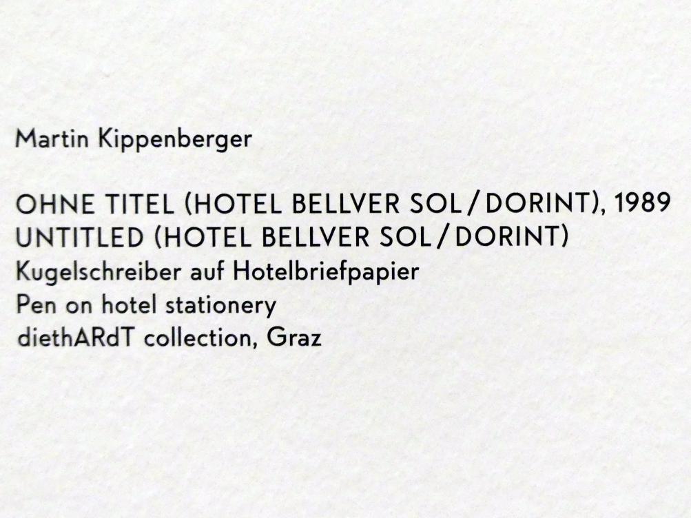 Martin Kippenberger (1984–1996), Ohne Titel (Hotel Bellver Sol / Dorint), München, Lenbachhaus, Kunstbau, Ausstellung "BODY CHECK" vom 21.05.-15.09.2019, 1989, Bild 2/2