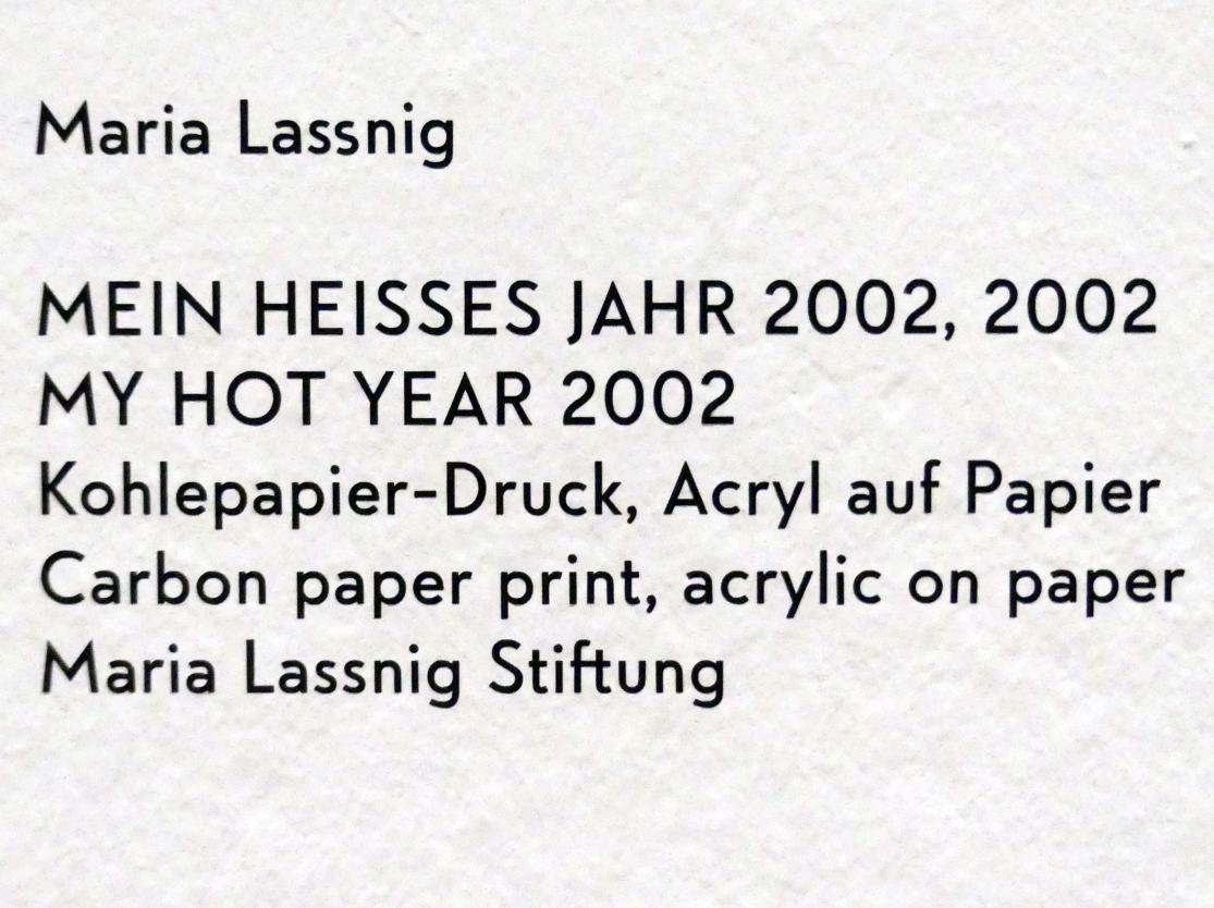 Maria Lassnig (1945–2011), Mein heisses Jahr 2002, München, Lenbachhaus, Kunstbau, Ausstellung "BODY CHECK" vom 21.05.-15.09.2019, 2002, Bild 2/2