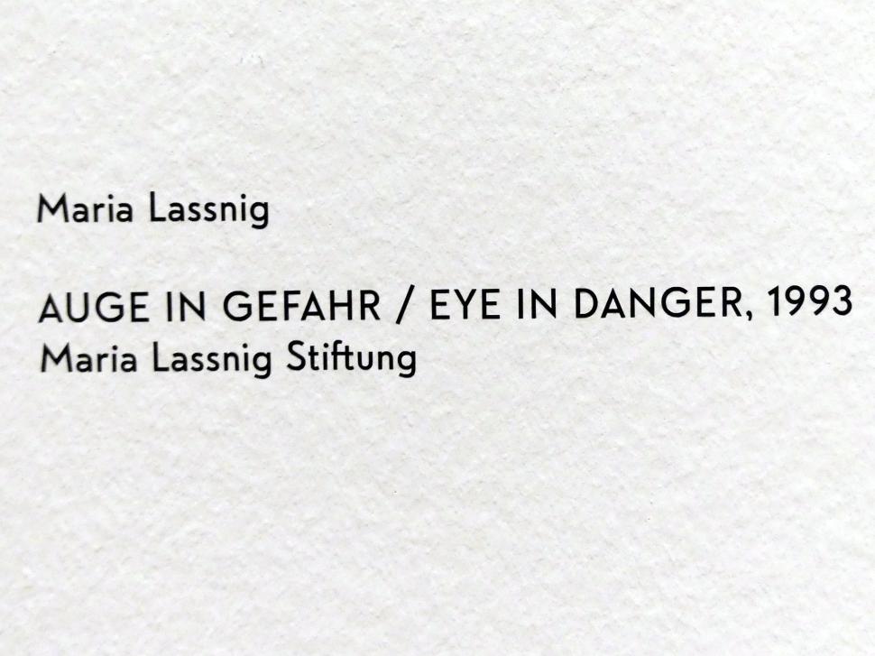 Maria Lassnig (1945–2011), Auge in Gefahr, München, Lenbachhaus, Kunstbau, Ausstellung "BODY CHECK" vom 21.05.-15.09.2019, 1993, Bild 2/2