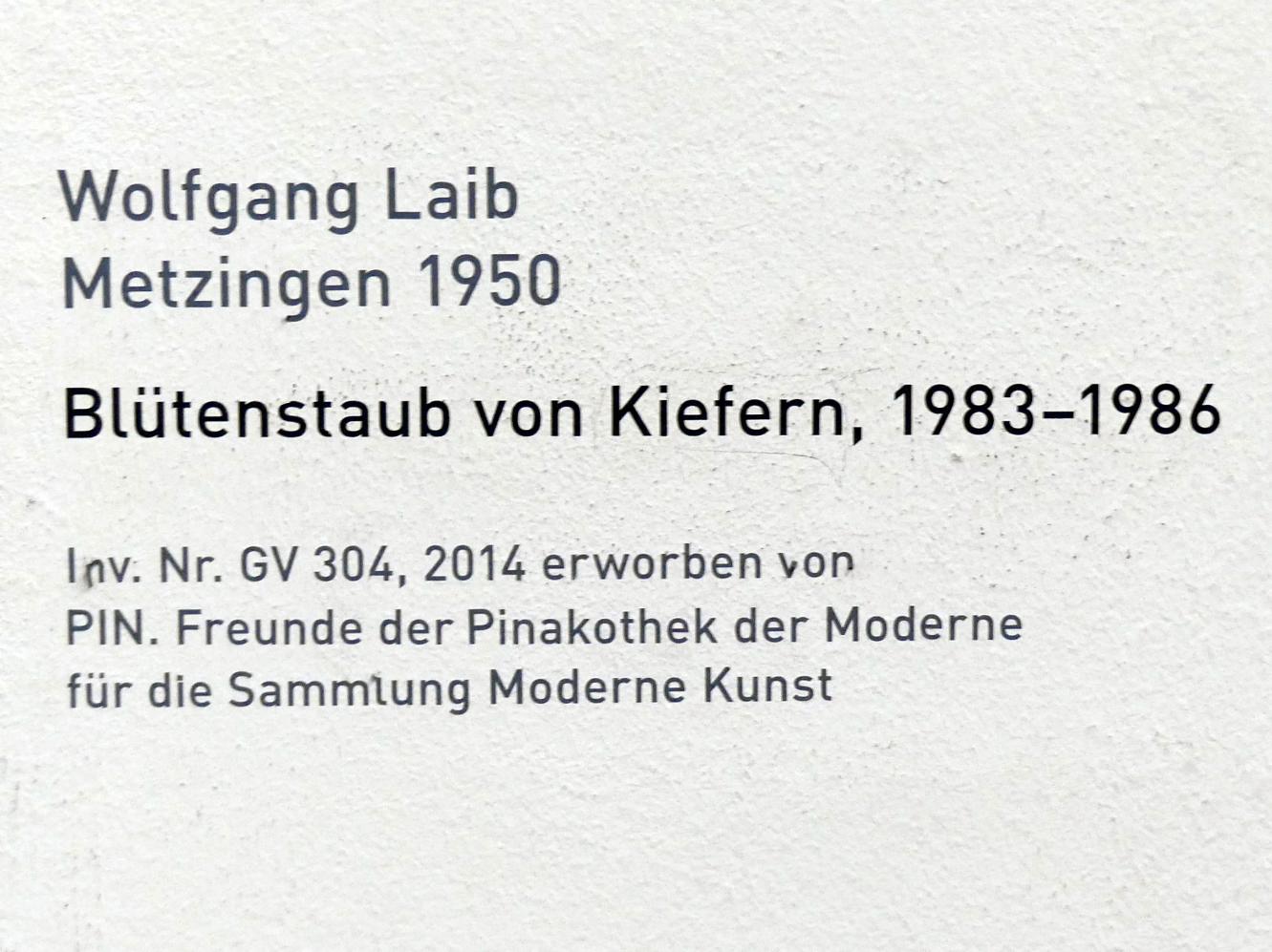 Wolfgang Laib (1984–1990), Blütenstaub von Kiefern, München, Pinakothek der Moderne, Saal 34 2019, 1983–1986, Bild 5/5