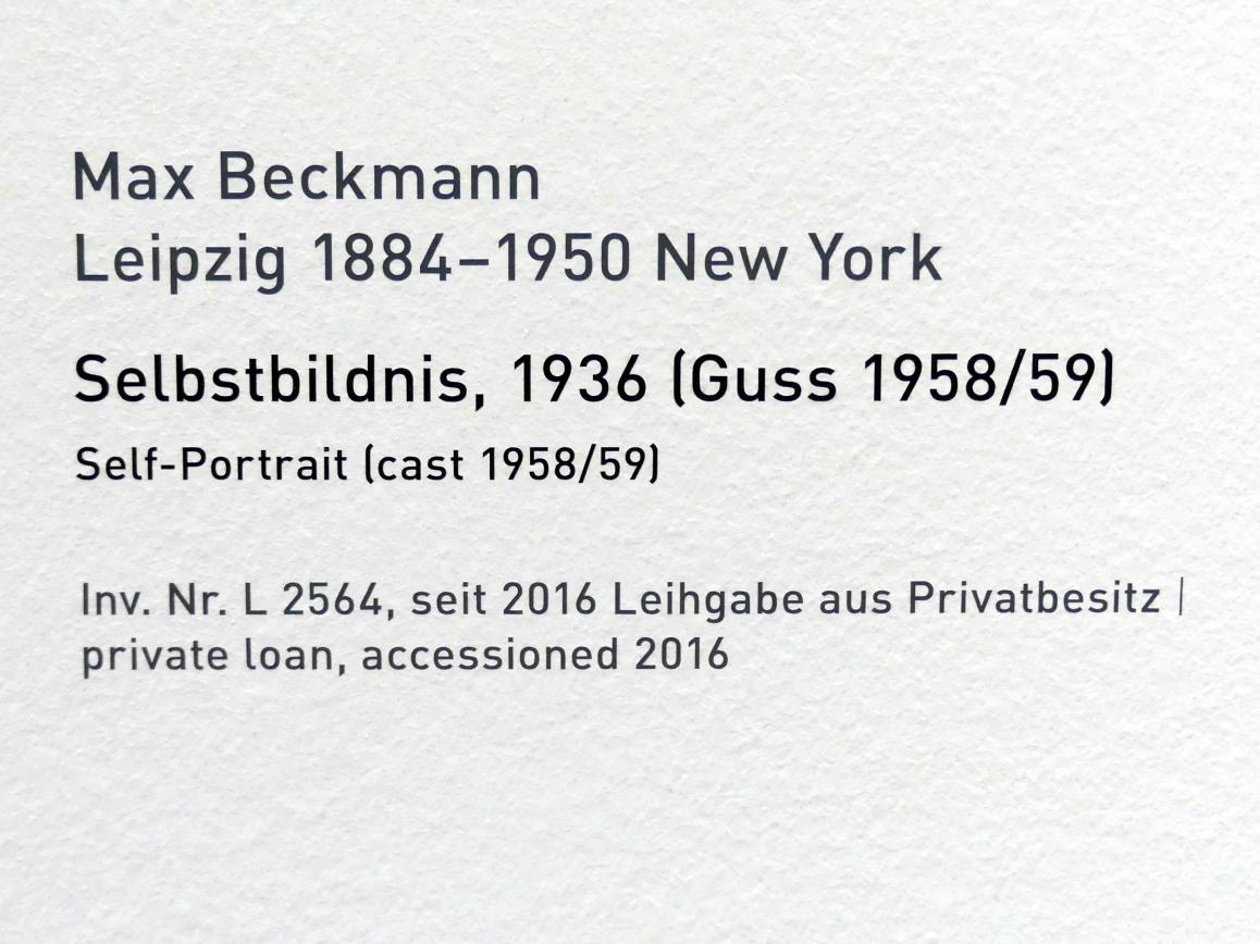 Max Beckmann (1905–1950), Selbstbildnis, München, Pinakothek der Moderne, Saal 4, 1936, Bild 5/5