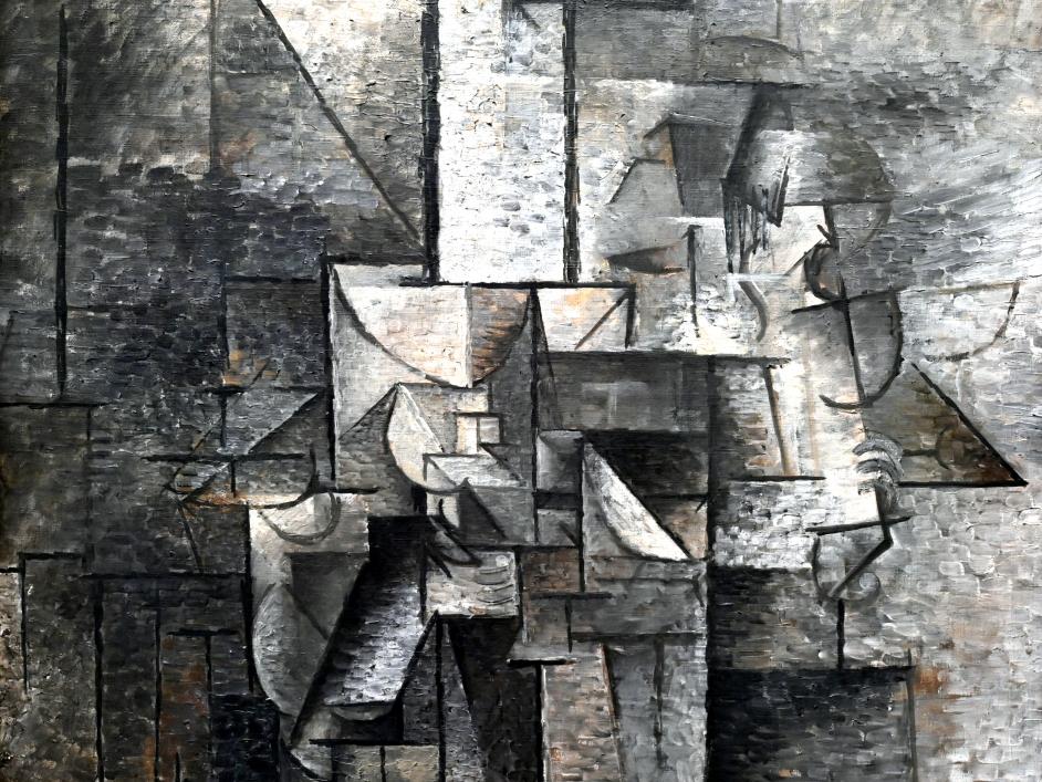 Pablo Picasso (1897–1972), Femme au violon - Frau mit Violine, München, Pinakothek der Moderne, Saal 6, 1911, Bild 2/3