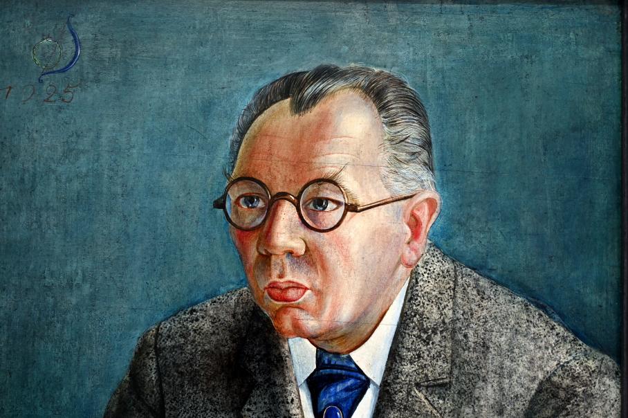 Otto Dix (1913–1949), Bildnis des Fotografen Hugo Erfurth mit Objektiv, München, Pinakothek der Moderne, Saal 7, 1925, Bild 2/4